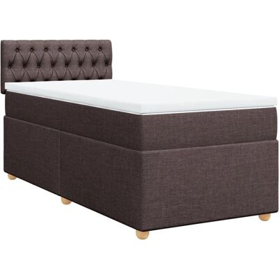 vidaXL Knop Dunkelbraun Boxspringbett - Bett vidaXL Knop Dunkelbraun Boxspringbett - Bett