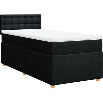 vidaXL Lit avec Matelas Noir 90x190cm - Modèle: Knöpfe - Publicité vidaXL Lit avec Matelas Noir 90x190cm - Modèle: Knöpfe - Publicité