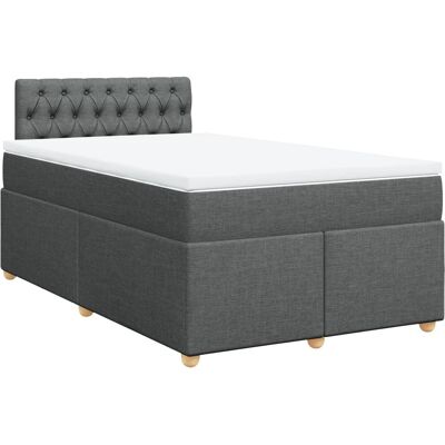 vidaXL Boxspringbett mit Matratze - Dunkelgrau - Bett vidaXL Boxspringbett mit Matratze - Dunkelgrau - Bett