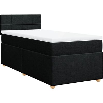 vidaXL Boxspringbett mit Matratze Schwarz 120x200 cm - Bett vidaXL Boxspringbett mit Matratze Schwarz 120x200 cm - Bett