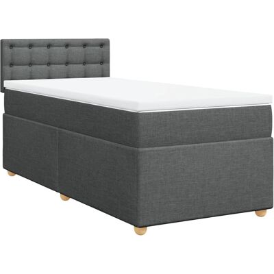vidaXL Knöp Dunkelgraues Boxspringbett - Bett vidaXL Knöp Dunkelgraues Boxspringbett - Bett