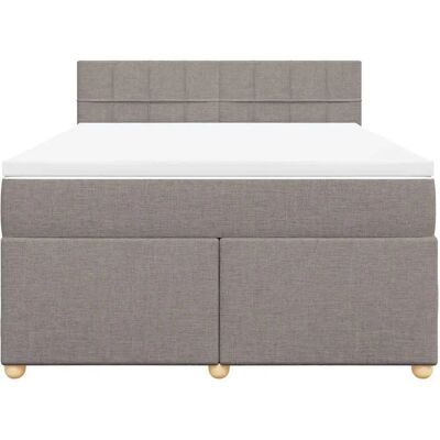 vidaXL Taupe Boxspringbett - Unterstützung & Komfort vidaXL Taupe Boxspringbett - Unterstützung & Komfort