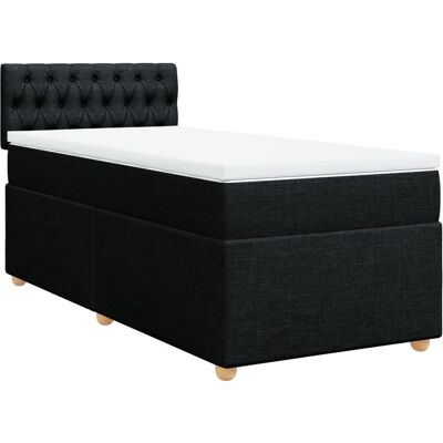 vidaXL Boxspringbett mit Matratze Schwarz 140x200 cm - Bett vidaXL Boxspringbett mit Matratze Schwarz 140x200 cm - Bett