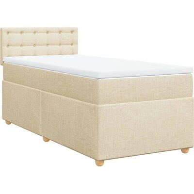 vidaXL Bett - 140x200 cm - Boxspring - Creme vidaXL Bett - 140x200 cm - Boxspring - Creme