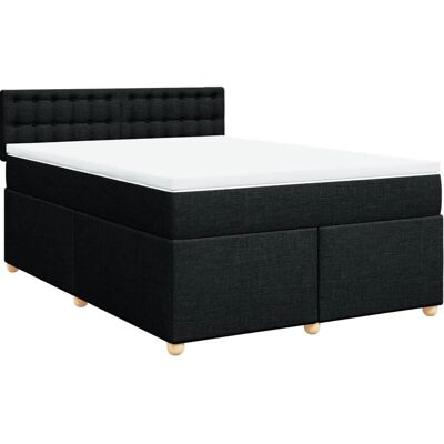 vidaXL Knöpfe Schwarzes 160x200 cm Boxspringbett vidaXL Knöpfe Schwarzes 160x200 cm Boxspringbett