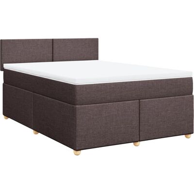VidaXL Bett mit Dunkelbraunem Stoff - Bett VidaXL Bett mit Dunkelbraunem Stoff - Bett
