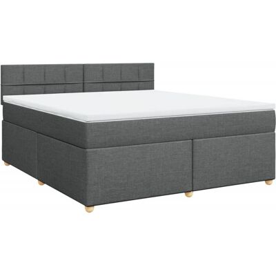 vidaXL Bett - 180x200cm - Boxspring mit Matratze - Dunkelgrau vidaXL Bett - 180x200cm - Boxspring mit Matratze - Dunkelgrau