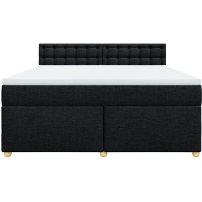 vidaXL Boxspringbett mit Matratze - Schwarz - 180x200 cm vidaXL Boxspringbett mit Matratze - Schwarz - 180x200 cm