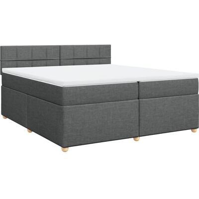 vidaXL Boxspringbett mit Matratze 200x200cm Dunkelgrau - Bett vidaXL Boxspringbett mit Matratze 200x200cm Dunkelgrau - Bett