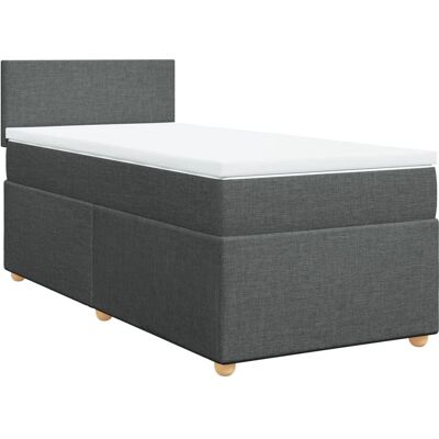vidaXL 3286856 Bett - Boxspringbett mit Matratze, Stoff, Dunkelgrau vidaXL 3286856 Bett - Boxspringbett mit Matratze, Stoff, Dunkelgrau