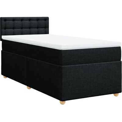 vidaXL Schwarzes Boxspringbett - Bett vidaXL Schwarzes Boxspringbett - Bett