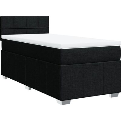 vidaXL Boxspringbett mit Matratze Schwarz 80x200 cm - Komfortables Bett vidaXL Boxspringbett mit Matratze Schwarz 80x200 cm - Komfortables Bett