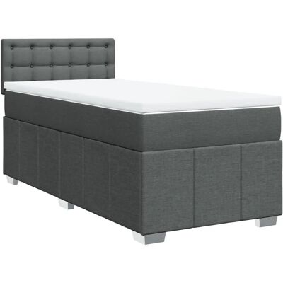 vidaXL Boxspringbett mit Matratze - Dunkelgrau - Bett vidaXL Boxspringbett mit Matratze - Dunkelgrau - Bett