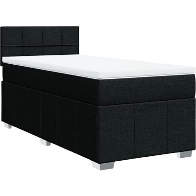 VidaXL Boxspringbett mit Matratze Schwarz 90x190 cm VidaXL Boxspringbett mit Matratze Schwarz 90x190 cm