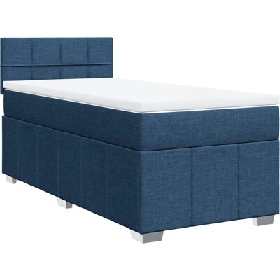 vidaXL Blaues Boxspringbett - Orthopädische Matratze vidaXL Blaues Boxspringbett - Orthopädische Matratze