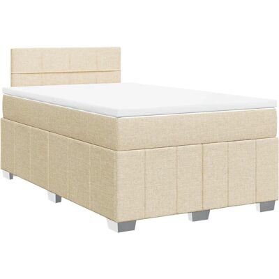 VidaXL Bett mit verstellbarem Kopfteil - Boxspring, Creme VidaXL Bett mit verstellbarem Kopfteil - Boxspring, Creme