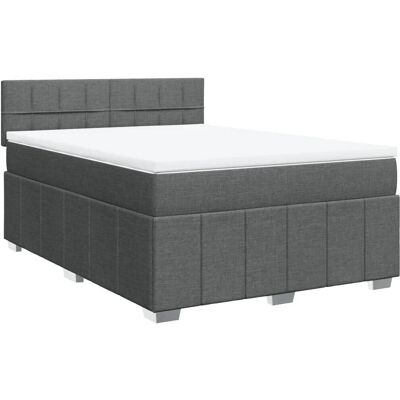 vidaXL Boxspringbett mit verstellbarem Kopfteil - Bett vidaXL Boxspringbett mit verstellbarem Kopfteil - Bett