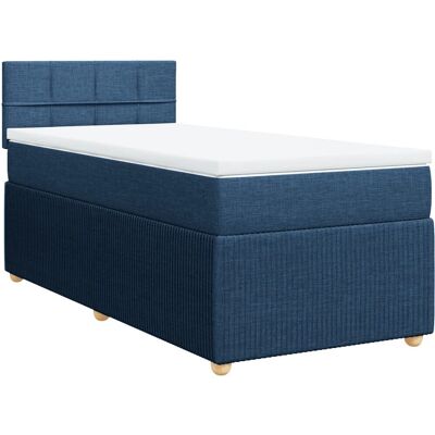 vidaXL 3287289 Blaues Bett mit Boxspring und Matratze vidaXL 3287289 Blaues Bett mit Boxspring und Matratze