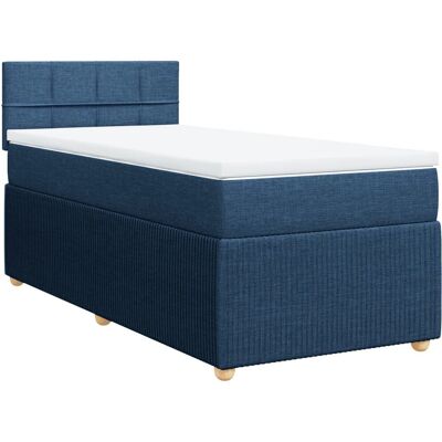 vidaXL Bett mit Matratze - Blau 90x190 cm vidaXL Bett mit Matratze - Blau 90x190 cm