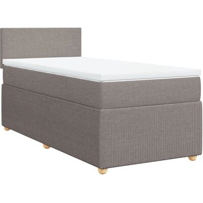 VidaXL Bett - Grau Taupe 90x200cm Taschenfederkern VidaXL Bett - Grau Taupe 90x200cm Taschenfederkern