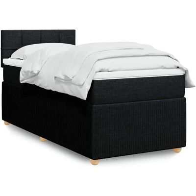 vidaXL Boxspringbett - Schwarz - 100x200 cm - Modell: Block m vidaXL Boxspringbett - Schwarz - 100x200 cm - Modell: Block m