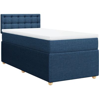 vidaXL Blaue Boxspringbett mit Matratze 120x190cm vidaXL Blaue Boxspringbett mit Matratze 120x190cm