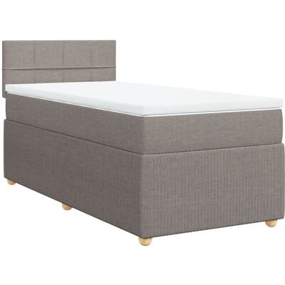 VidaXL Bett mit Taschenfederkern - Grau Taupe - Bett VidaXL Bett mit Taschenfederkern - Grau Taupe - Bett