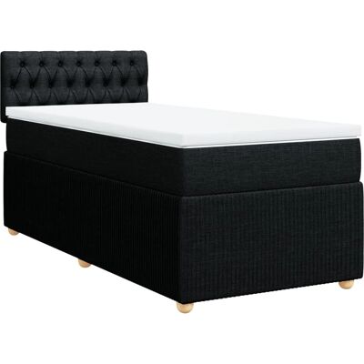 vidaXL Schwarzes Boxspringbett 120x200 cm - Bett vidaXL Schwarzes Boxspringbett 120x200 cm - Bett