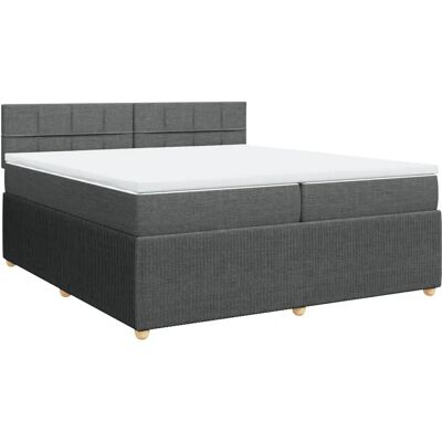 vidaXL 200x200cm MørkGrå Boxspring Seng - Seng vidaXL 200x200cm MørkGrå Boxspring Seng - Seng