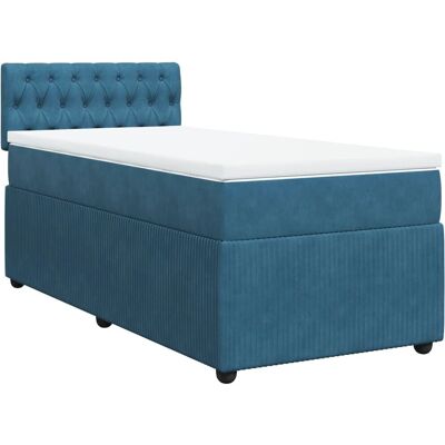 vidaXL 3287600 blauer Samt-Boxspringbett - Bett vidaXL 3287600 blauer Samt-Boxspringbett - Bett