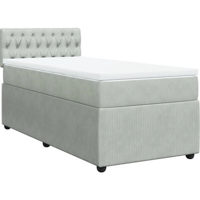 vidaXL Knopfhef Bett - Grau - Bett vidaXL Knopfhef Bett - Grau - Bett