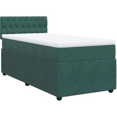 VidaXL 3287695 Bett - Samt dunkelgrün Support - Bett VidaXL 3287695 Bett - Samt dunkelgrün Support - Bett