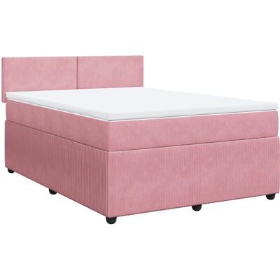 vidaXL 638414 Rosa Velours Unterstützung Bett - Bett vidaXL 638414 Rosa Velours Unterstützung Bett - Bett