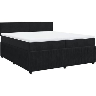 vidaXL 377972 Boxspringbett - Samt Schwarz - 140x200 cm vidaXL 377972 Boxspringbett - Samt Schwarz - 140x200 cm