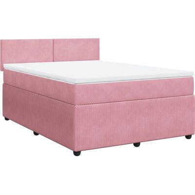VidaXL Pink Samtbettrahmen mit Lattenrost - Bett VidaXL Pink Samtbettrahmen mit Lattenrost - Bett