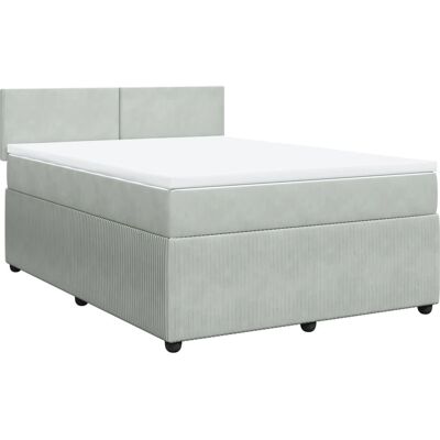 vidaXL Bed - Schlich Ondersteuning & Fluweel 160x200cm vidaXL Bed - Schlich Ondersteuning & Fluweel 160x200cm