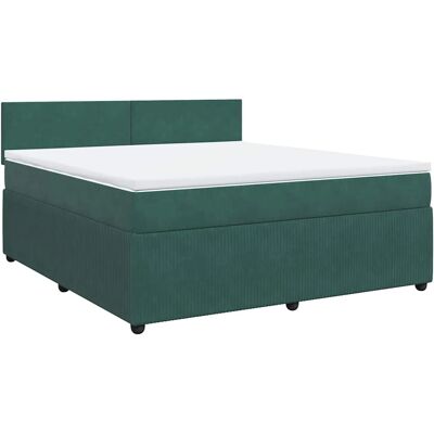 vidaXL Bett - Dunkelgrün Samt - 180x200cm - Bett vidaXL Bett - Dunkelgrün Samt - 180x200cm - Bett