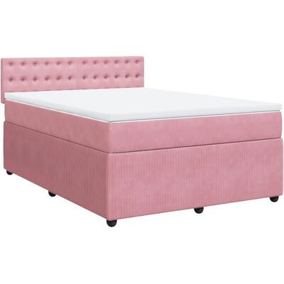 VidaXL Bett - Pink Samt Unterstützung - Bett VidaXL Bett - Pink Samt Unterstützung - Bett
