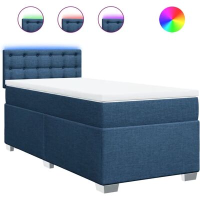 VidaXL Bett - Blau - Unterstützung mit Taschenfederkern - Modernes Bett für Erholsamen Schlaf VidaXL Bett - Blau - Unterstützung mit Taschenfederkern - Modernes Bett für Erholsamen Schlaf