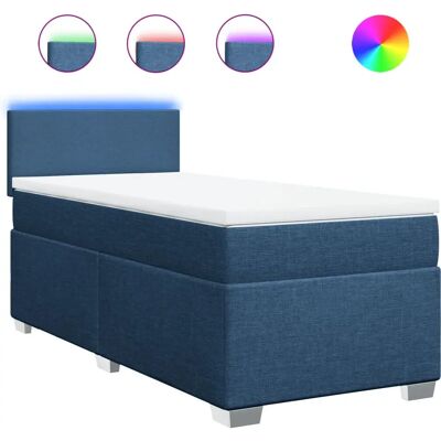 VidaXL Bett - 120x190 cm, Blau, Taschenfederkern, Modern VidaXL Bett - 120x190 cm, Blau, Taschenfederkern, Modern