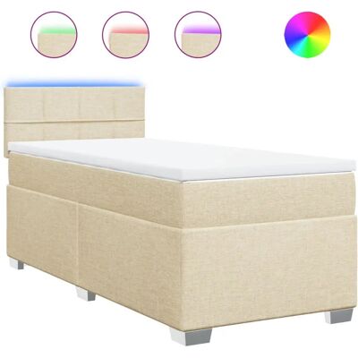 VidaXL Bett 120x190 - Moderner Cremefarbener Support VidaXL Bett 120x190 - Moderner Cremefarbener Support