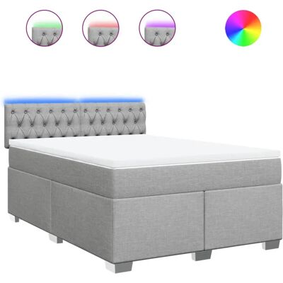 VidaXL Bett mit LED-Lichtern - 160x200cm - Bed VidaXL Bett mit LED-Lichtern - 160x200cm - Bed