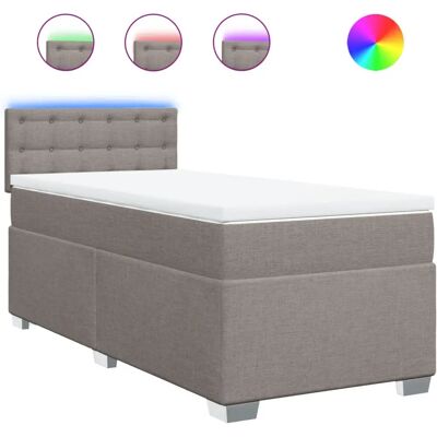 VidaXL Bett - Grau Taupe mit verstellbaren LED-Lichtern VidaXL Bett - Grau Taupe mit verstellbaren LED-Lichtern