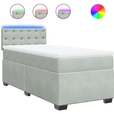 vidaXL Boxspringbett Hellgrau 80x200 - bed vidaXL Boxspringbett Hellgrau 80x200 - bed