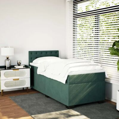 Vidaxl Grünes Samtbetten mit LED-Lichtern - Bett Vidaxl Grünes Samtbetten mit LED-Lichtern - Bett