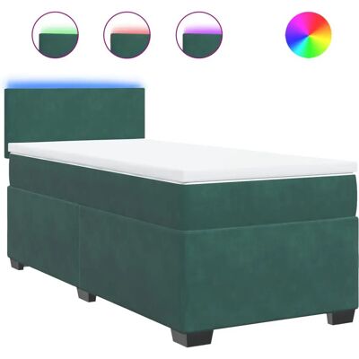 vidaXL Bett - Dunkelgrün Samt 90x200cm - Bett vidaXL Bett - Dunkelgrün Samt 90x200cm - Bett
