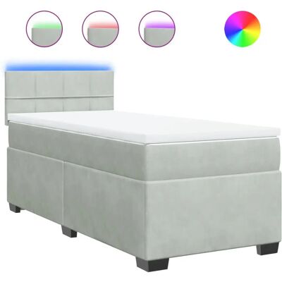 vidaXL 90x200cm Samtbett mit LED - Bett vidaXL 90x200cm Samtbett mit LED - Bett