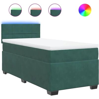 VidaXL 3288537 Bett - Unterstützung dunkles Samtvel mit LED VidaXL 3288537 Bett - Unterstützung dunkles Samtvel mit LED