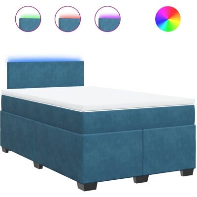 VidaXL 397615 blau Velvet-Bett - Bett VidaXL 397615 blau Velvet-Bett - Bett