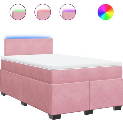 vidaXL Boxspringbett Mit Matratze Samt Rosa 120x190cm - Schlichtes vidaXL Boxspringbett Mit Matratze Samt Rosa 120x190cm - Schlichtes